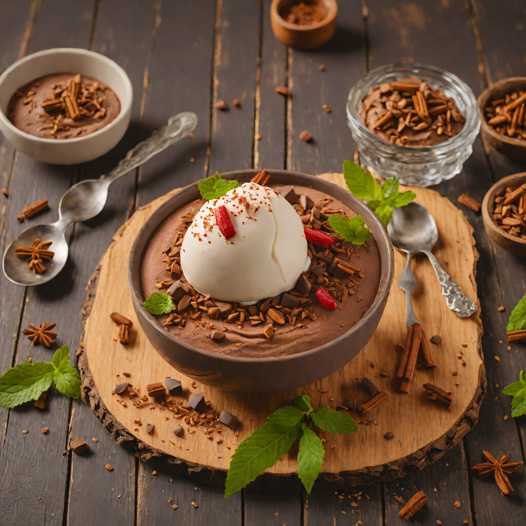 Chocolate-Chili Mousse with Whipped Cinnamon Cream