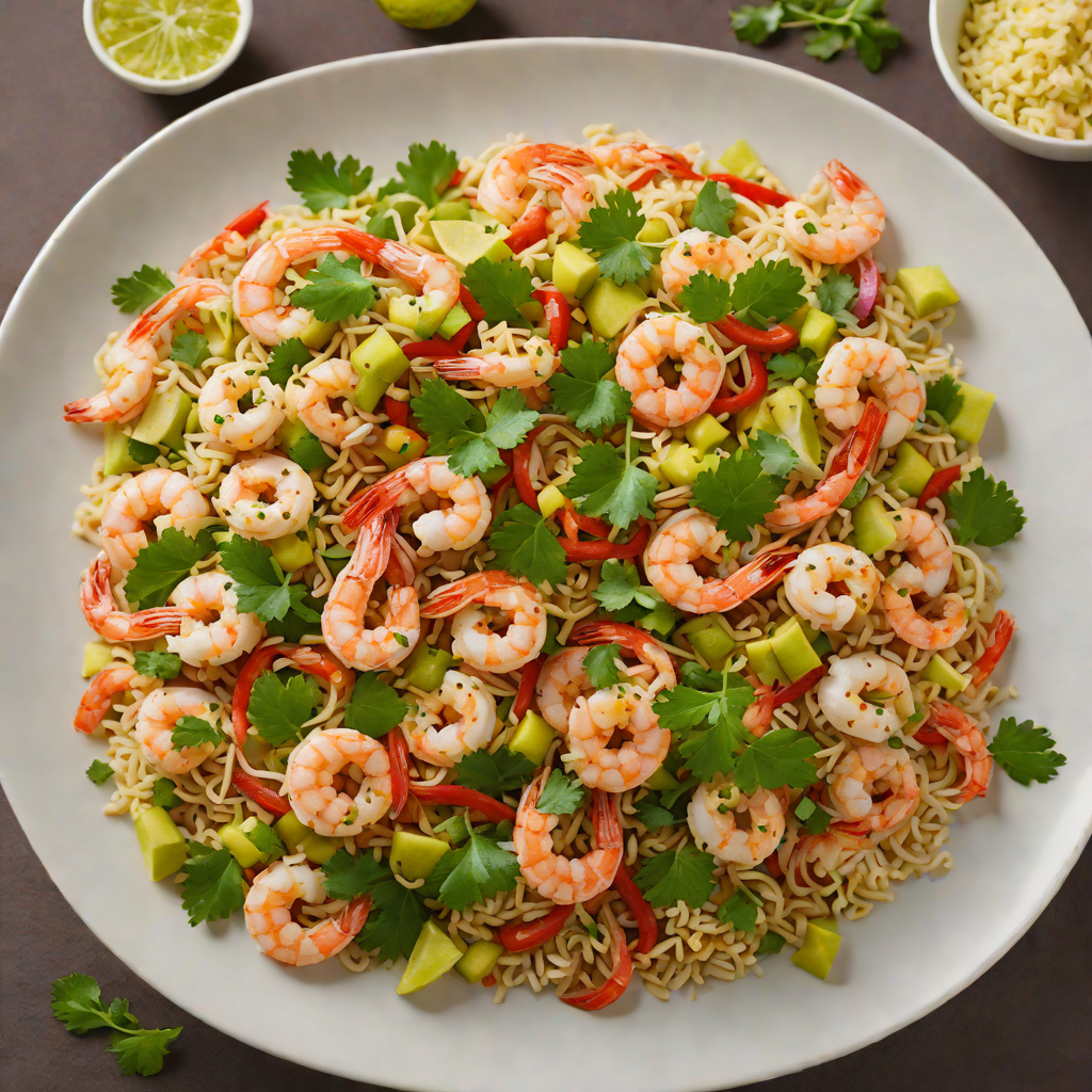 Shrimp and Macadamia Nut Stir Fry with Finger Lime