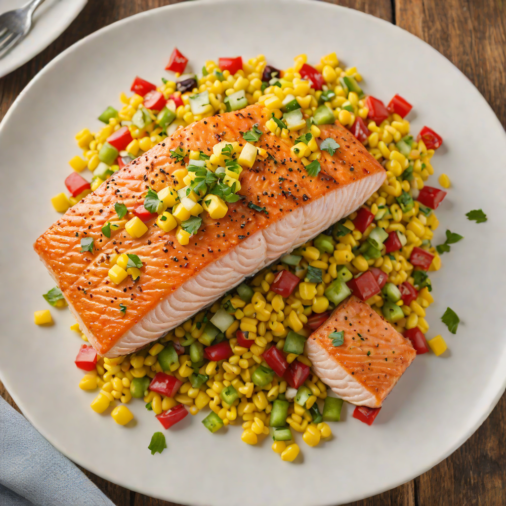 Pan-Seared Salmon with Summer Corn Succotash