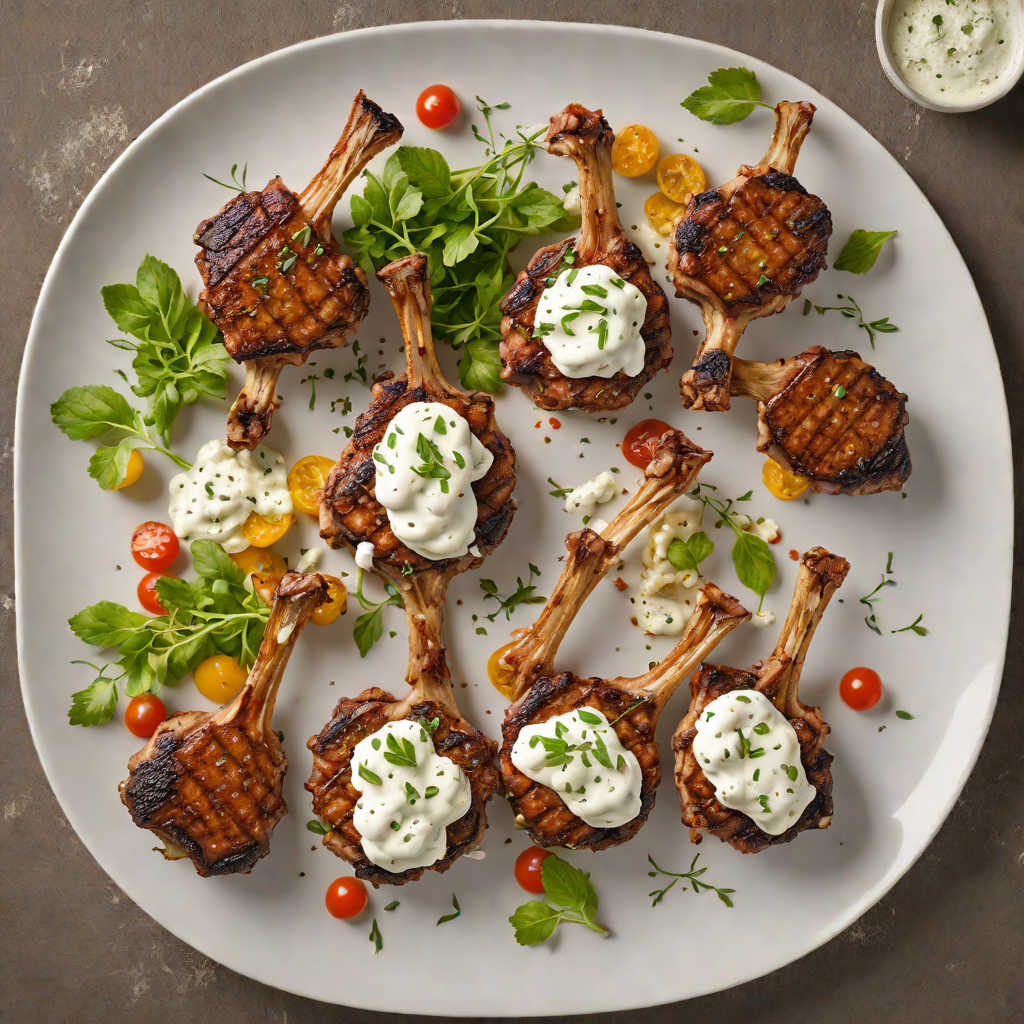 Pan-Roasted Mediterranean Lamb Chops with Herb Yogurt Sauce