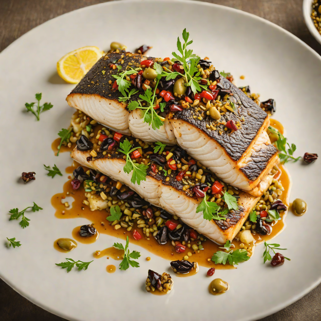Pan-Seared Mediterranean Sea Bass with Olive Tapenade