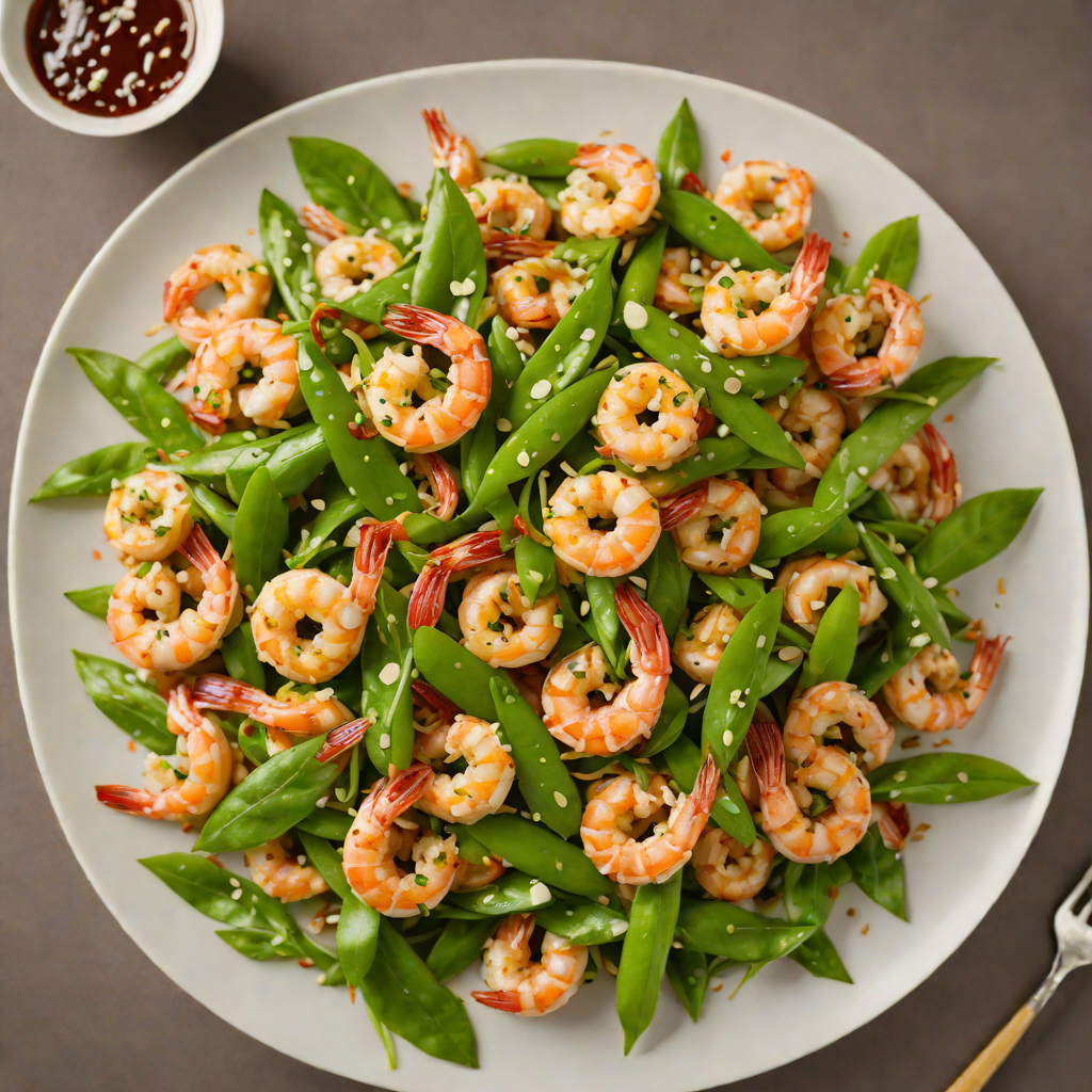 Spicy Shrimp Stir-Fry with Snow Peas and Garlic