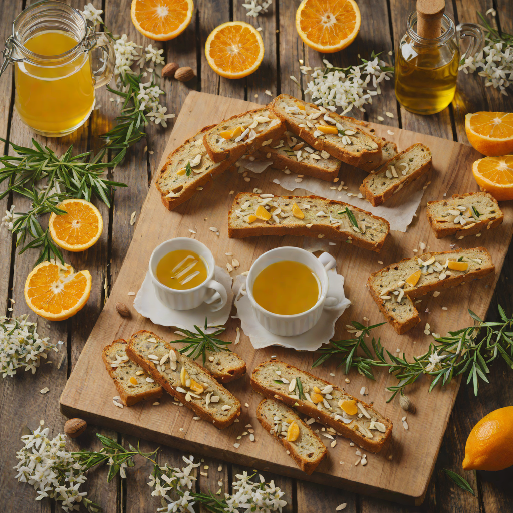 Olive Oil and Orange Blossom Honey Almond Biscotti