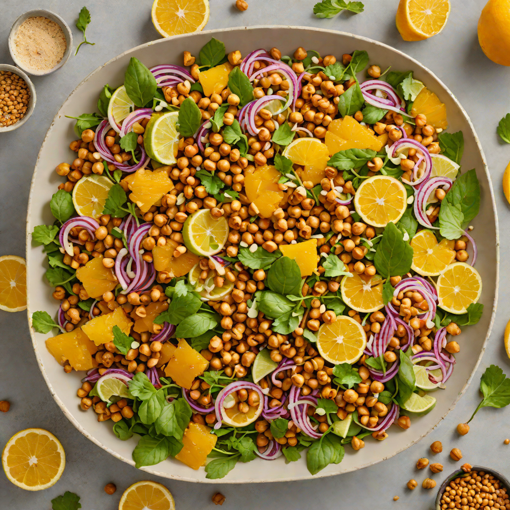 Citrus-Tahini Salad with Crispy Chickpeas