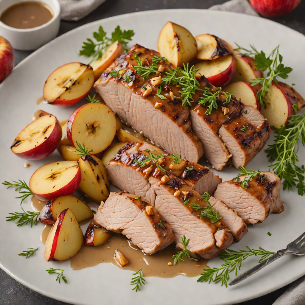Sheet Pan Maple-Dijon Glazed Pork Tenderloin with Roasted Apples