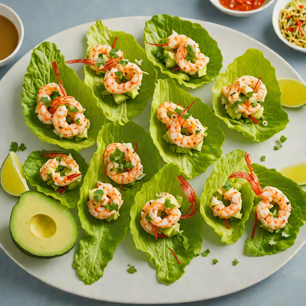 Citrus-Infused Avocado and Shrimp Lettuce Wraps