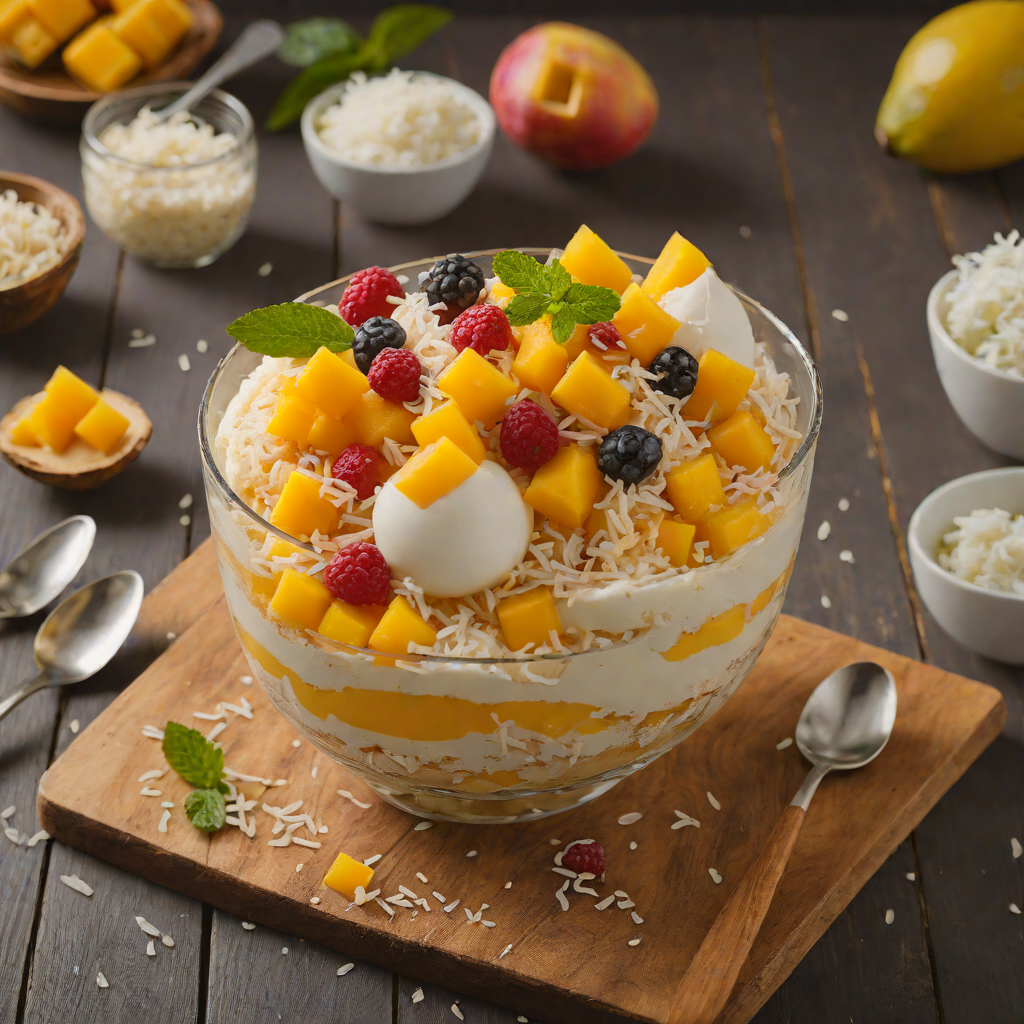 Mango and Coconut Halo-Halo Dessert