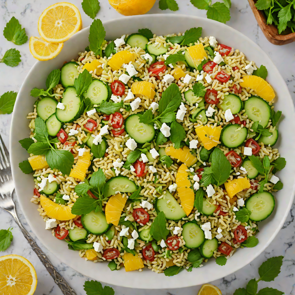 Citrus-Mint Quinoa Salad with Cucumber and Feta