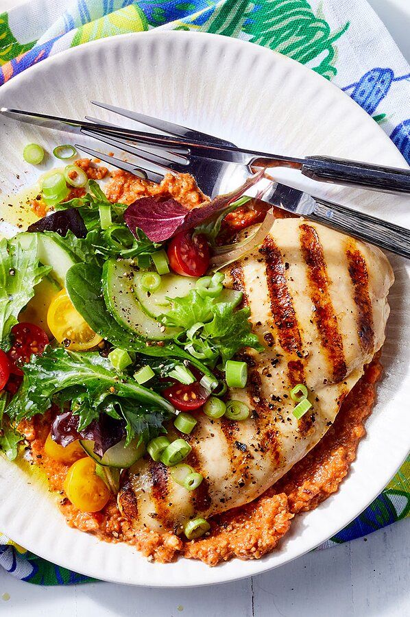 Pan-Seared Chicken with Roasted Bell Pepper Salsa