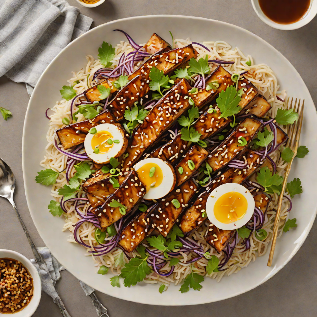 Garlic-Miso Glazed Eggplant Donburi