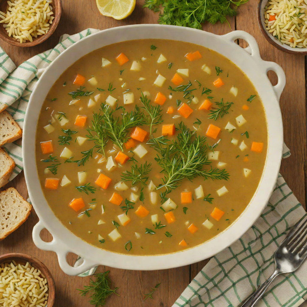 Homeschooling Vegetable Soup with Dill