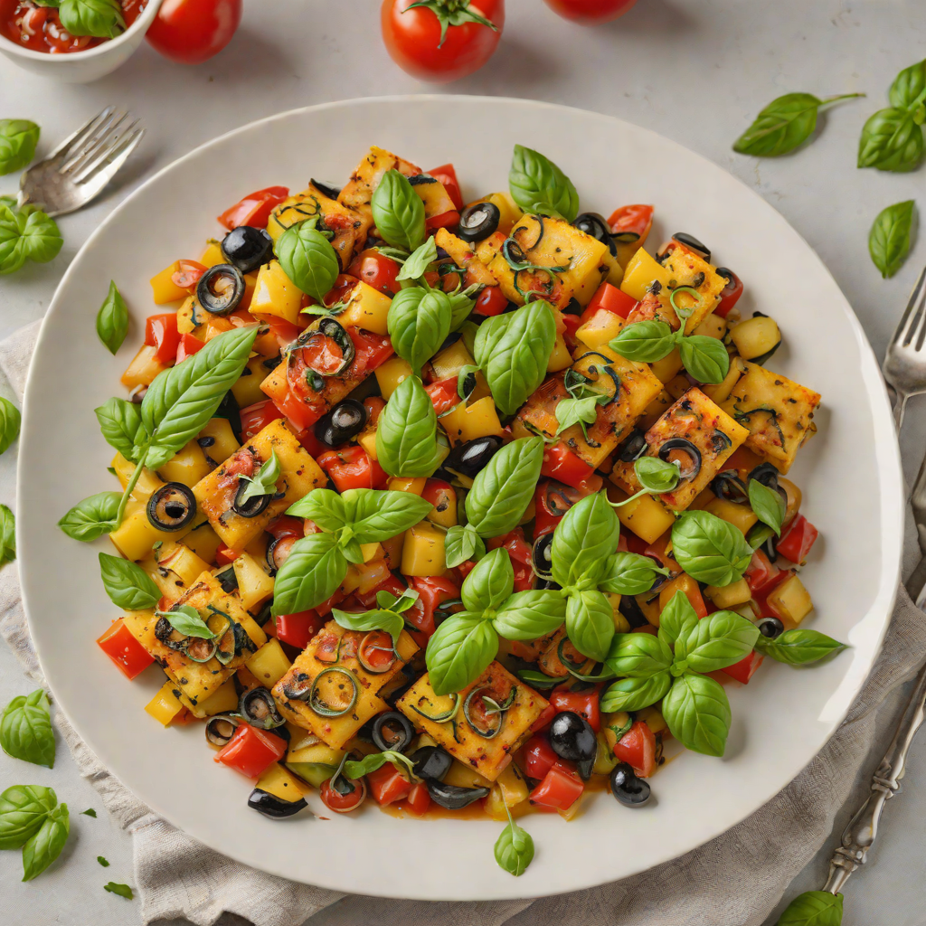 Baked Italian-Style Vegetable Ratatouille with Fresh Basil