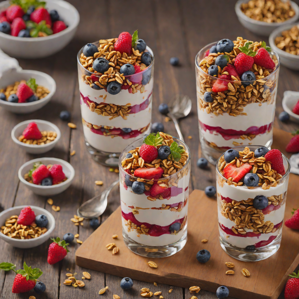 Popular-Inspired Layered Berry Parfait with Cinnamon Granola