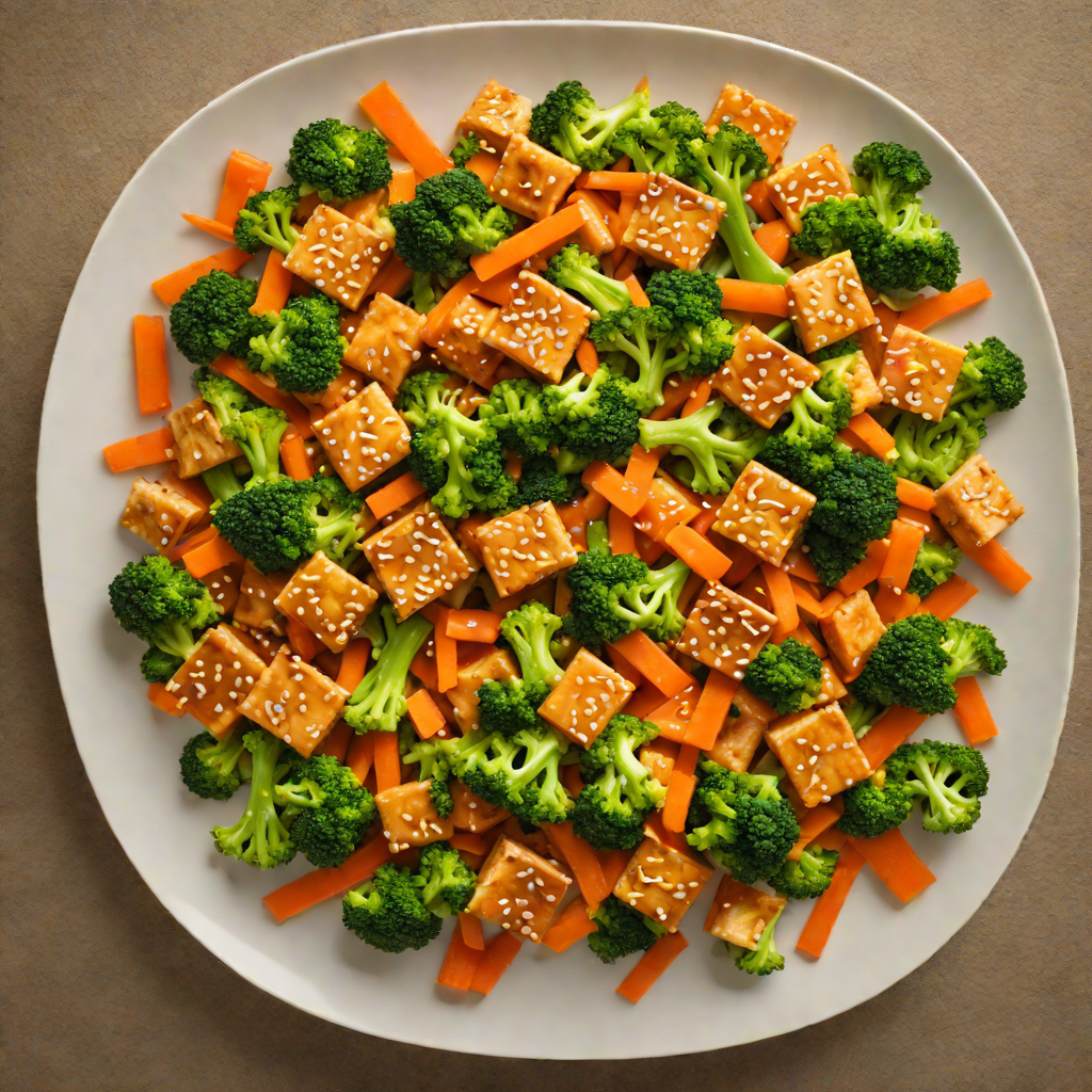 Stir-Fried Teriyaki Tofu with Broccoli and Carrots