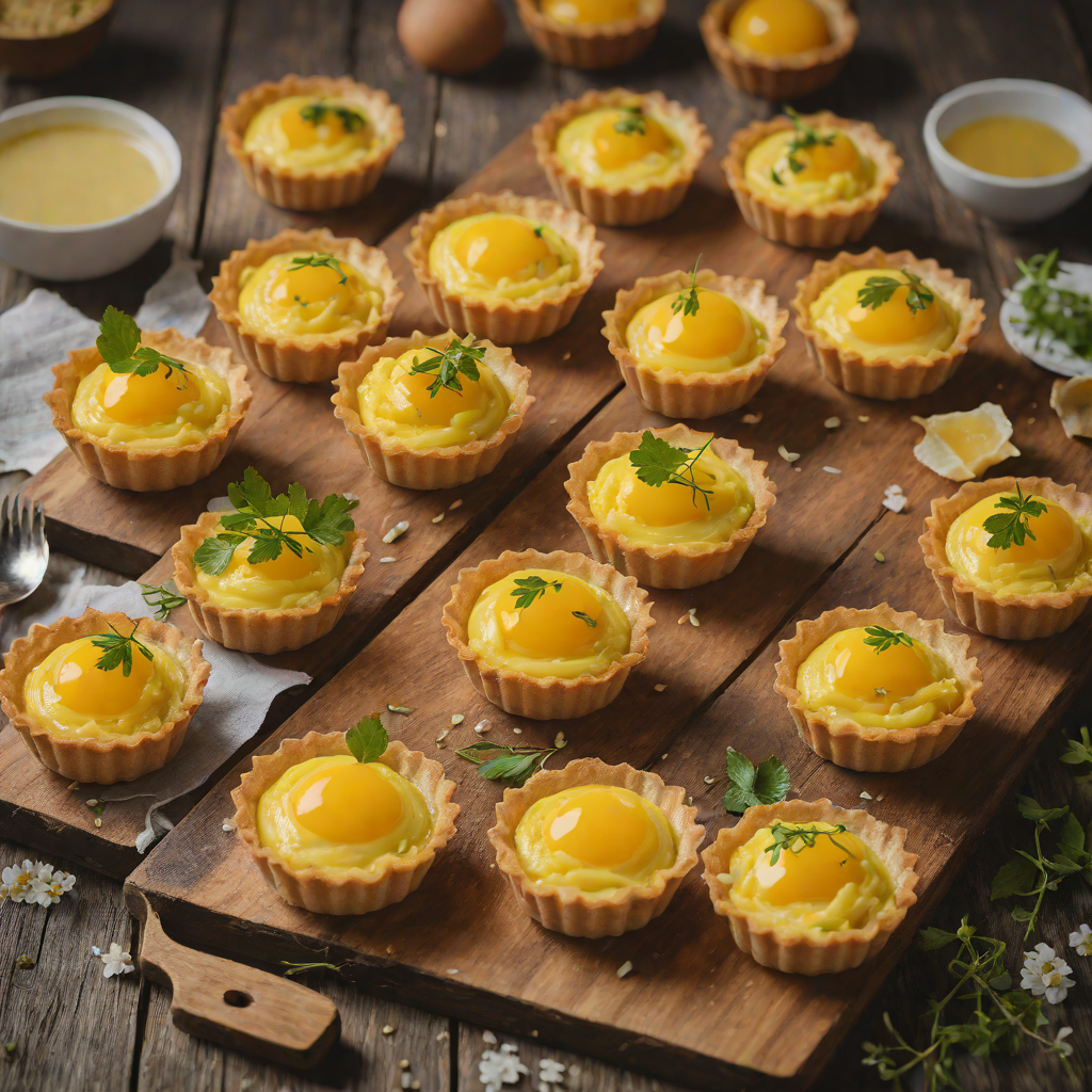 Cantonese Egg Custard Tartlets with Flaky Pastry