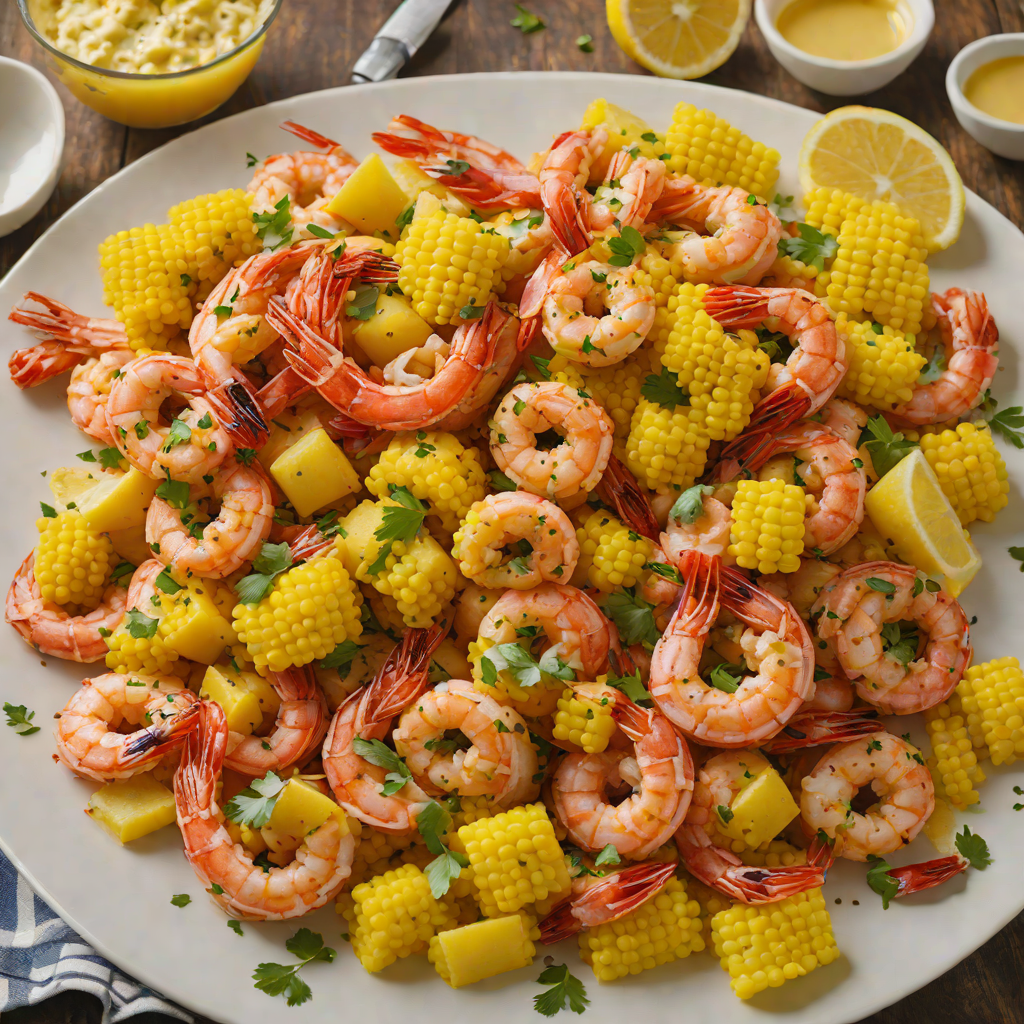 Spicy Low Country Shrimp Boil with Cajun Butter