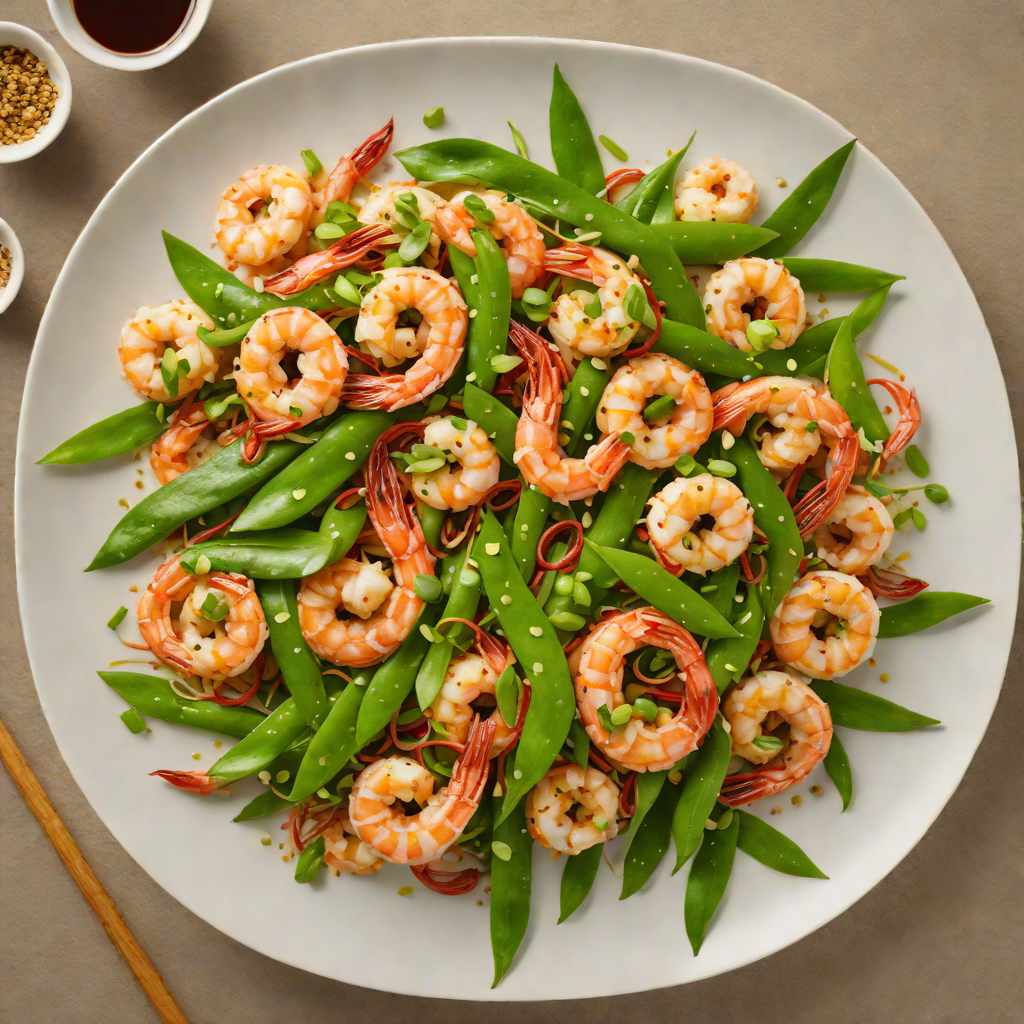 Stir-Fried Lemongrass Shrimp with Snow Peas