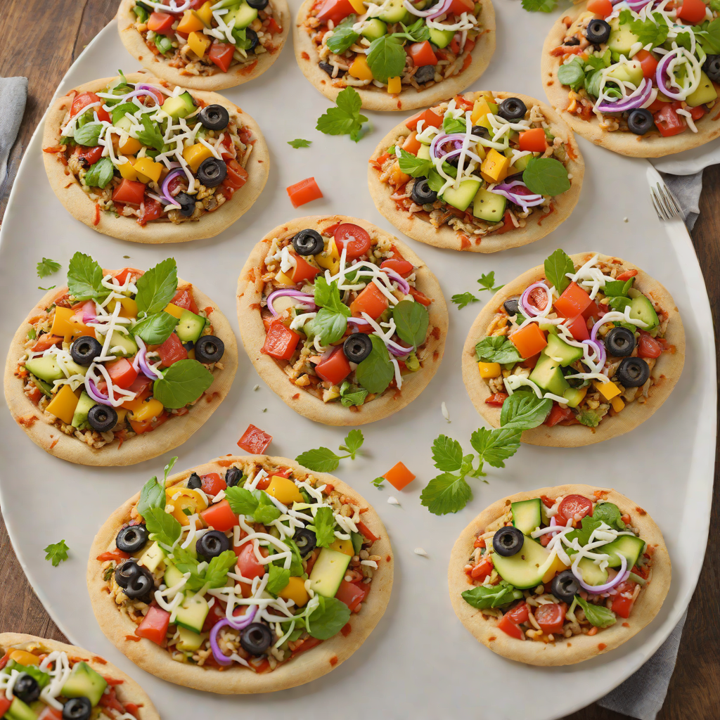 Veggie-Loaded Mini Pita Pizzas