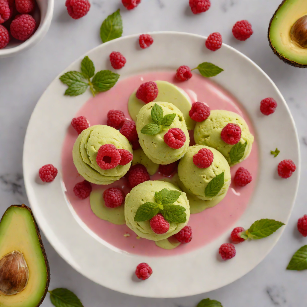 Raspberry Avocado Keto Sorbet