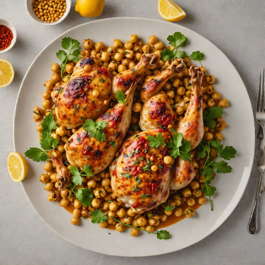 Oven-Roasted Harissa Chicken with Chickpeas and Preserved Lemon