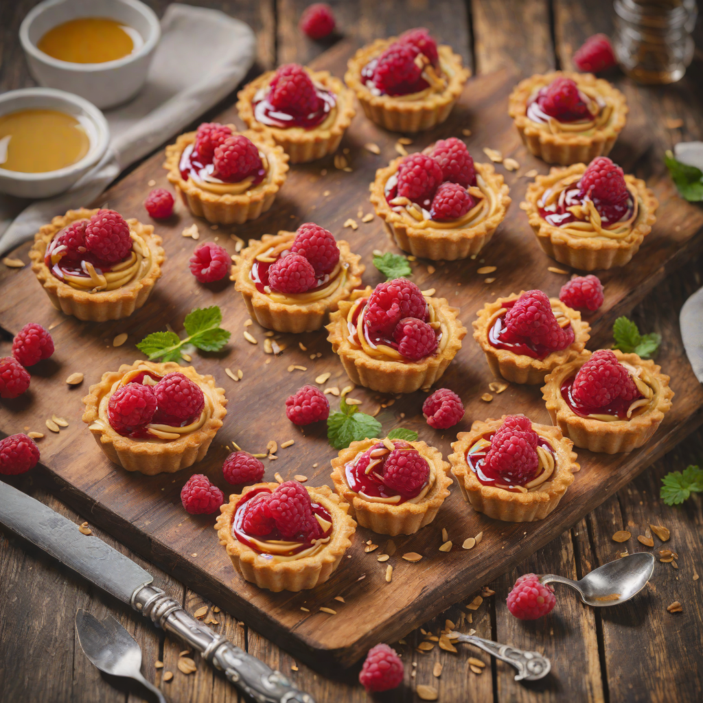 Mini Almond and Raspberry Tartlets with Honey Drizzle