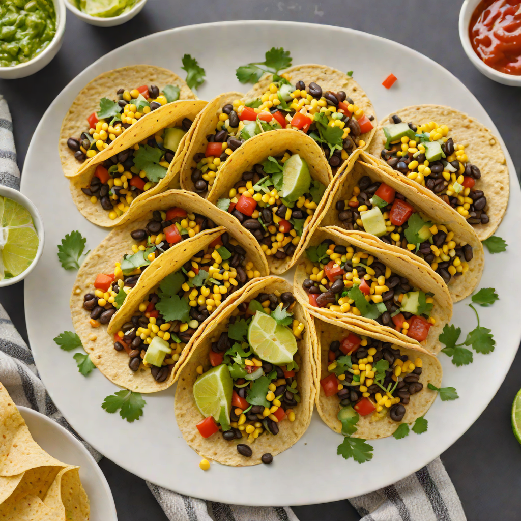 Stovetop Mexican-Style Black Bean and Corn Tacos