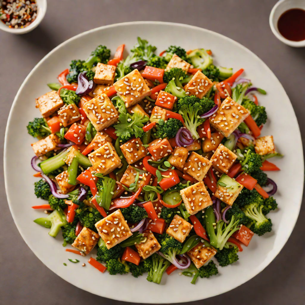 Spicy Korean-Style Tofu Stir Fry with Seasonal Vegetables