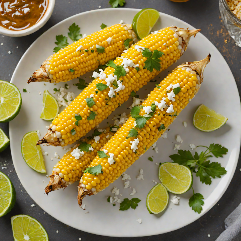 Honey-Lime Grilled Corn with Tajín and Cotija Cheese