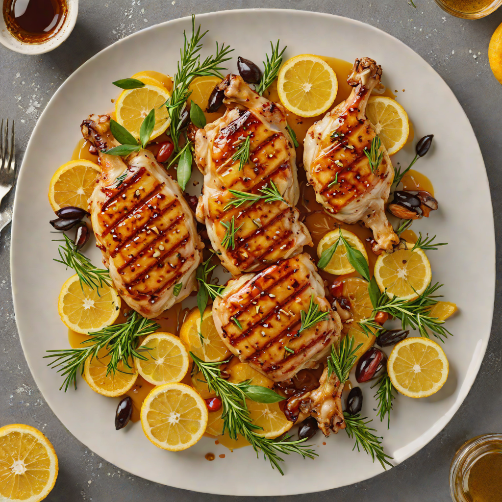 Grilled Citrus-Honey Chicken with Rosemary and Garlic