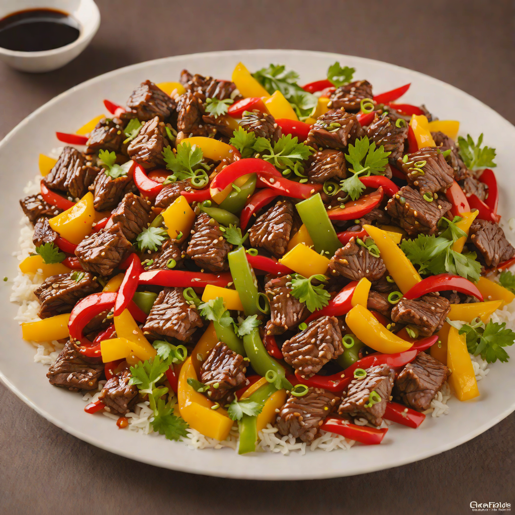 Sautéed Beef and Bell Pepper Stir-Fry with Ginger-Soy Glaze