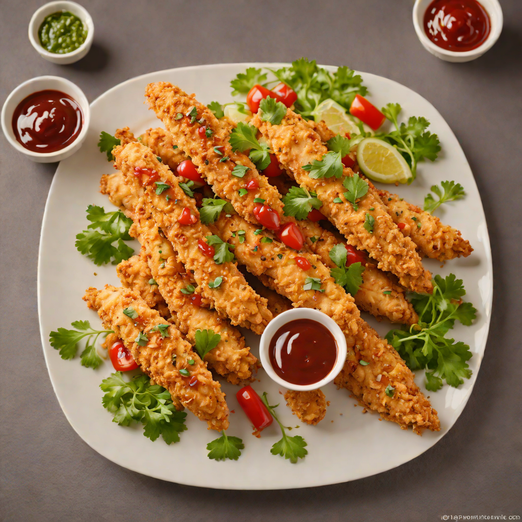 Oven-Baked Chicken Strips with Hidden Veggie Ketchup