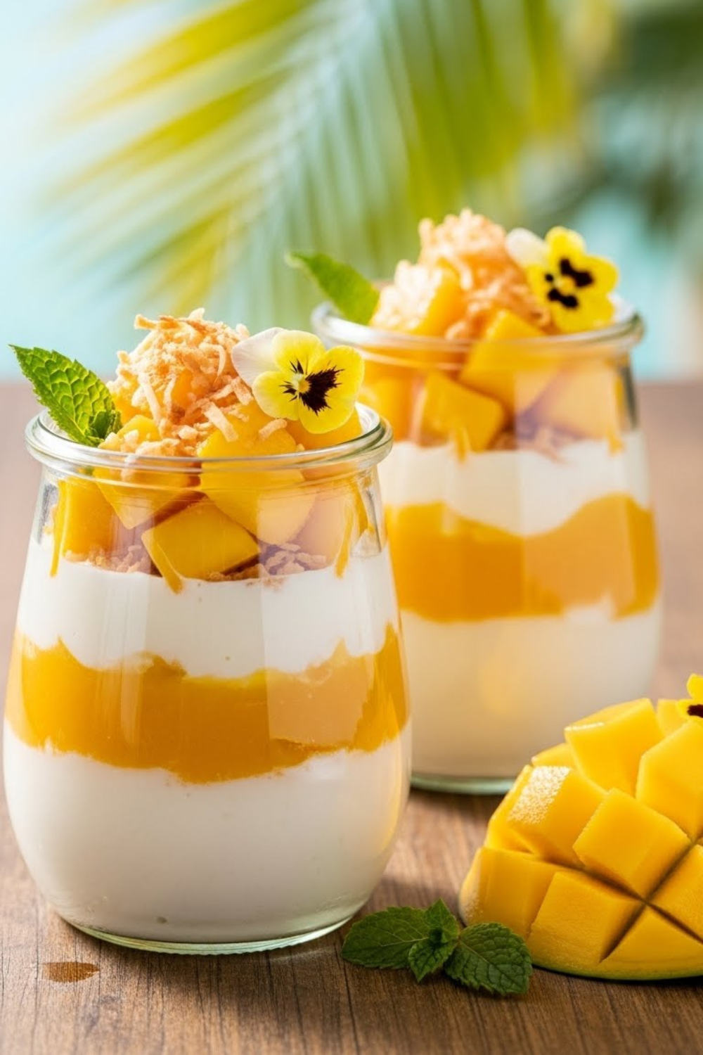 Mini Tropical Mango Coconut Parfaits
