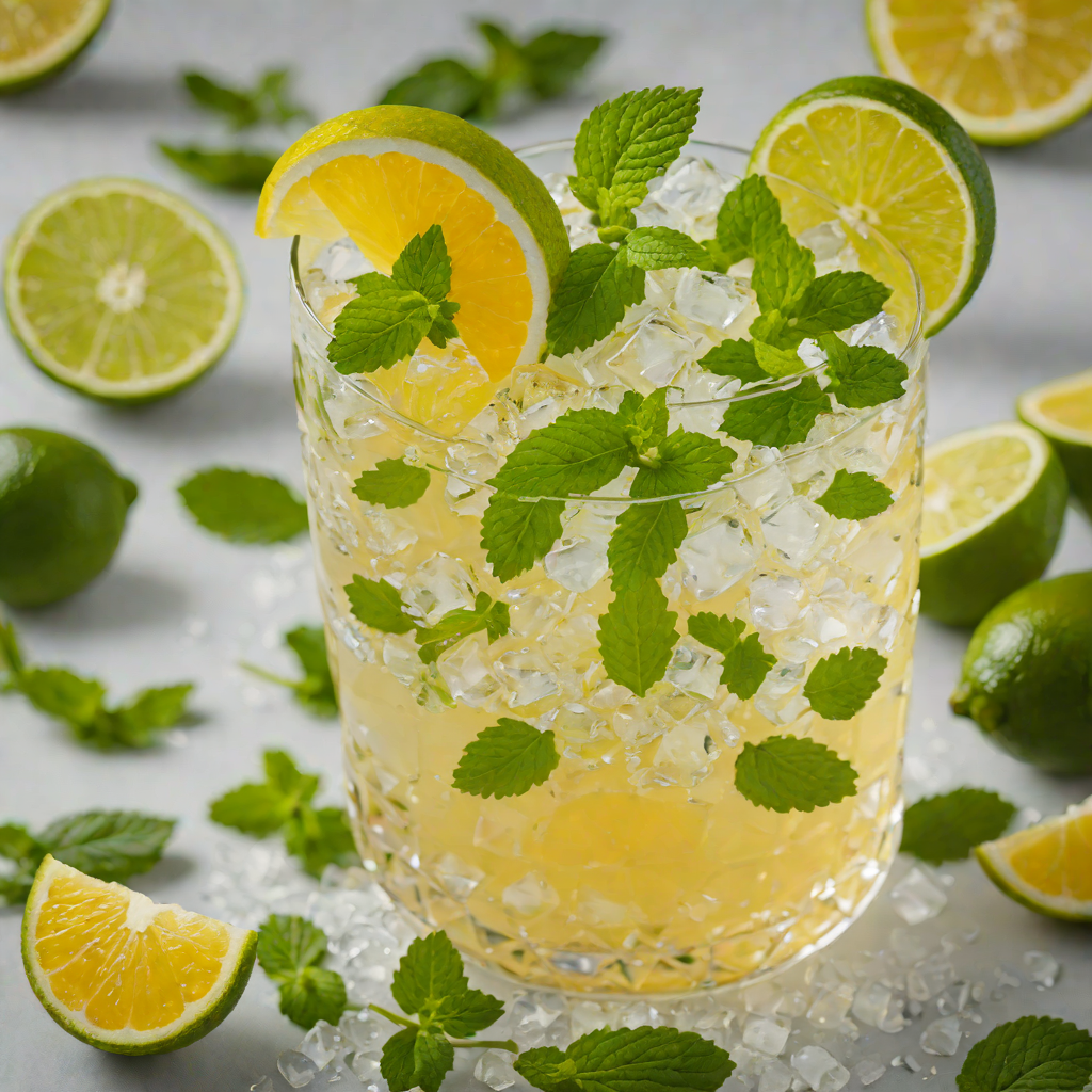Citrus-Mint Tequila Smash over Crushed Ice