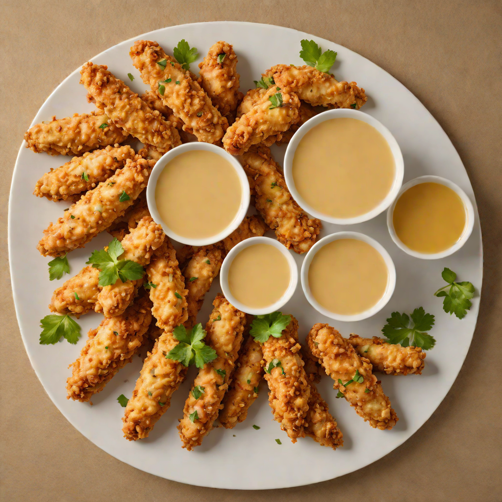 Pan-Fried Chicken Tenders with Honey Mustard Dip