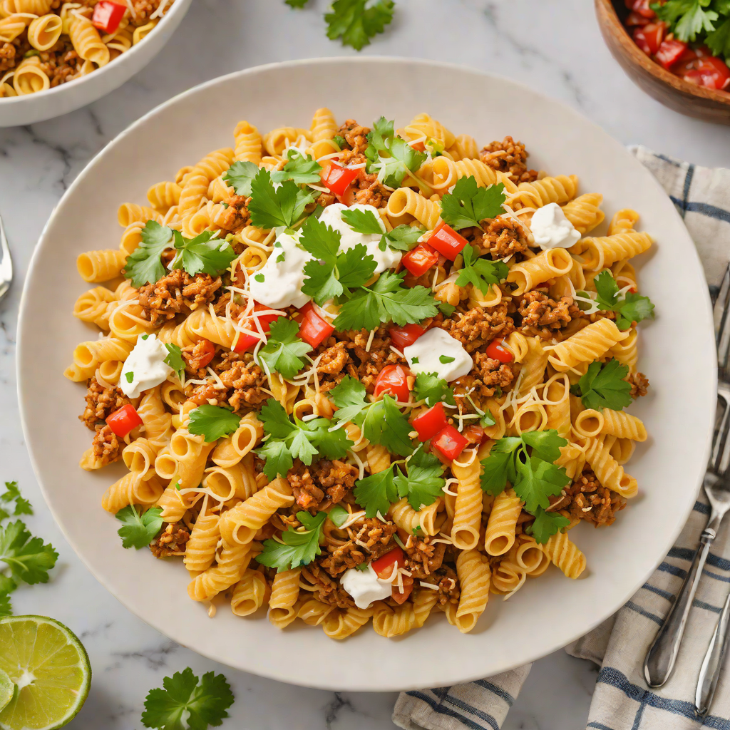 One-Pot Cheesy Beef Taco Pasta