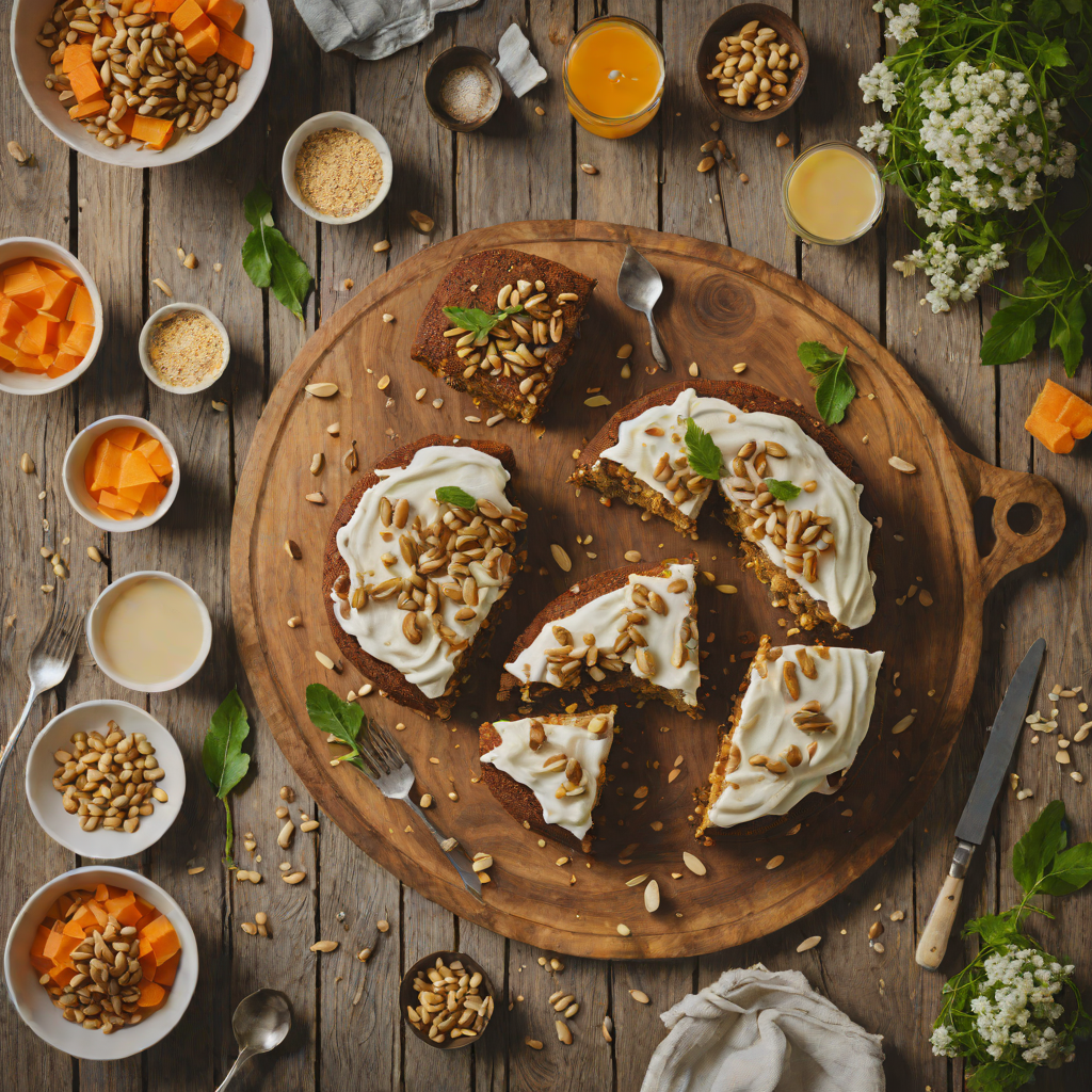 Macadamia Nut and Wattleseed Carrot Cake