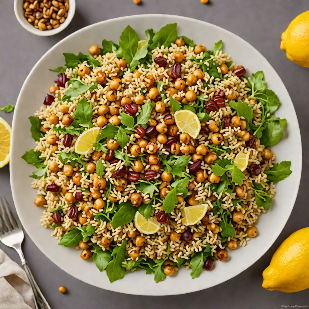 Lemon-Tahini Quinoa Salad with Roasted Chickpeas