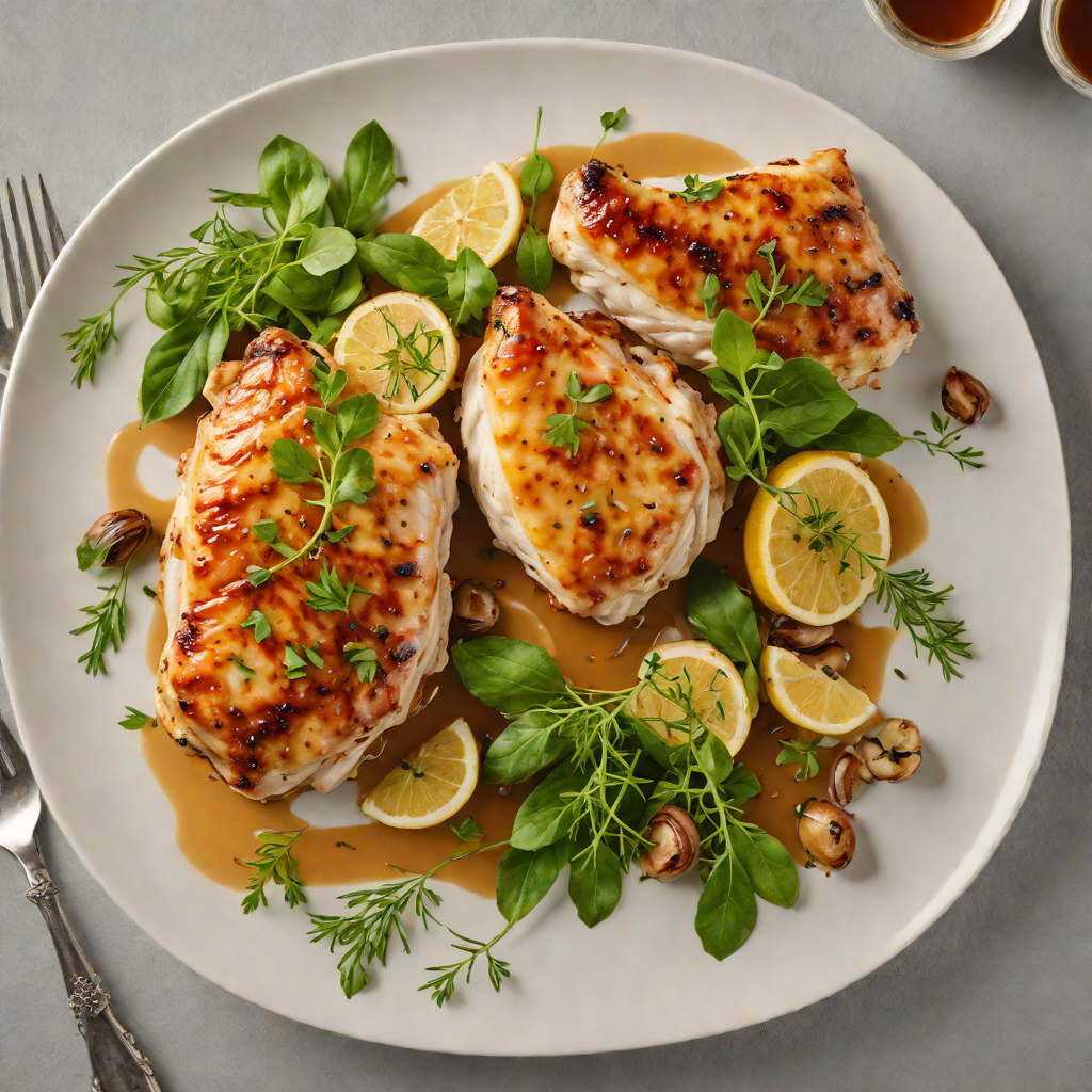 Pan-Seared Chicken with Thyme-Honey Glaze and Fresh Herbs