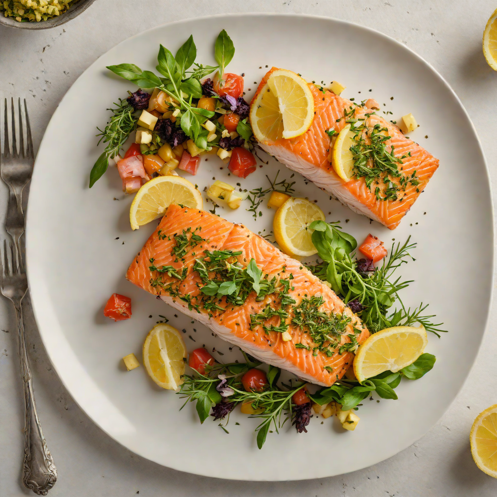 Gluten-Free Evening Herb-Crusted Salmon with Lemon Butter