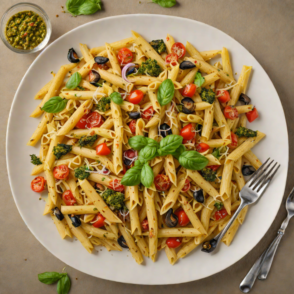 Italian-Style Roasted Vegetable and Pesto Penne