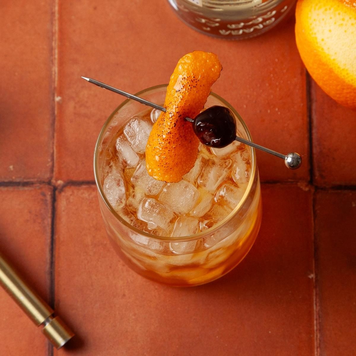 Mezcal Old Fashioned with Agave and Orange Bitters