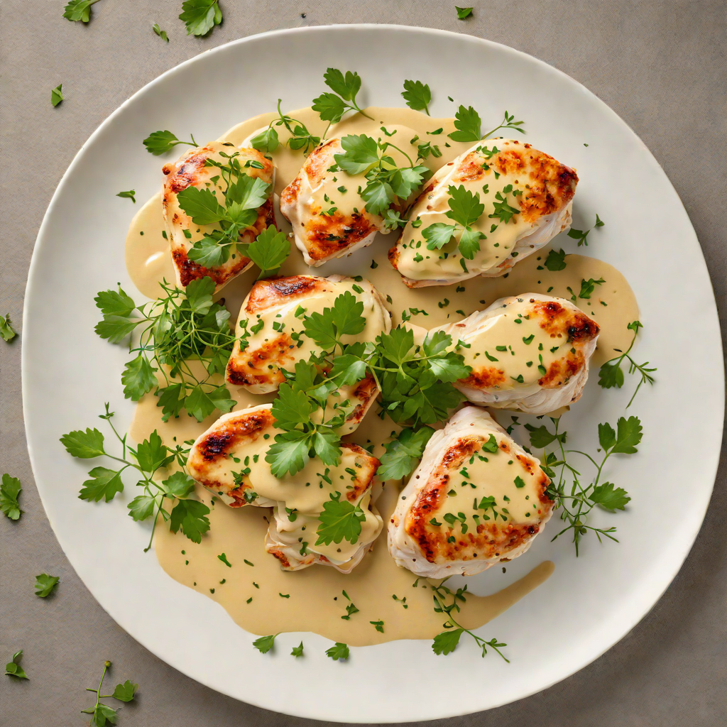 Pan-Seared Chicken with Mustard Cream Sauce and Fresh Herbs
