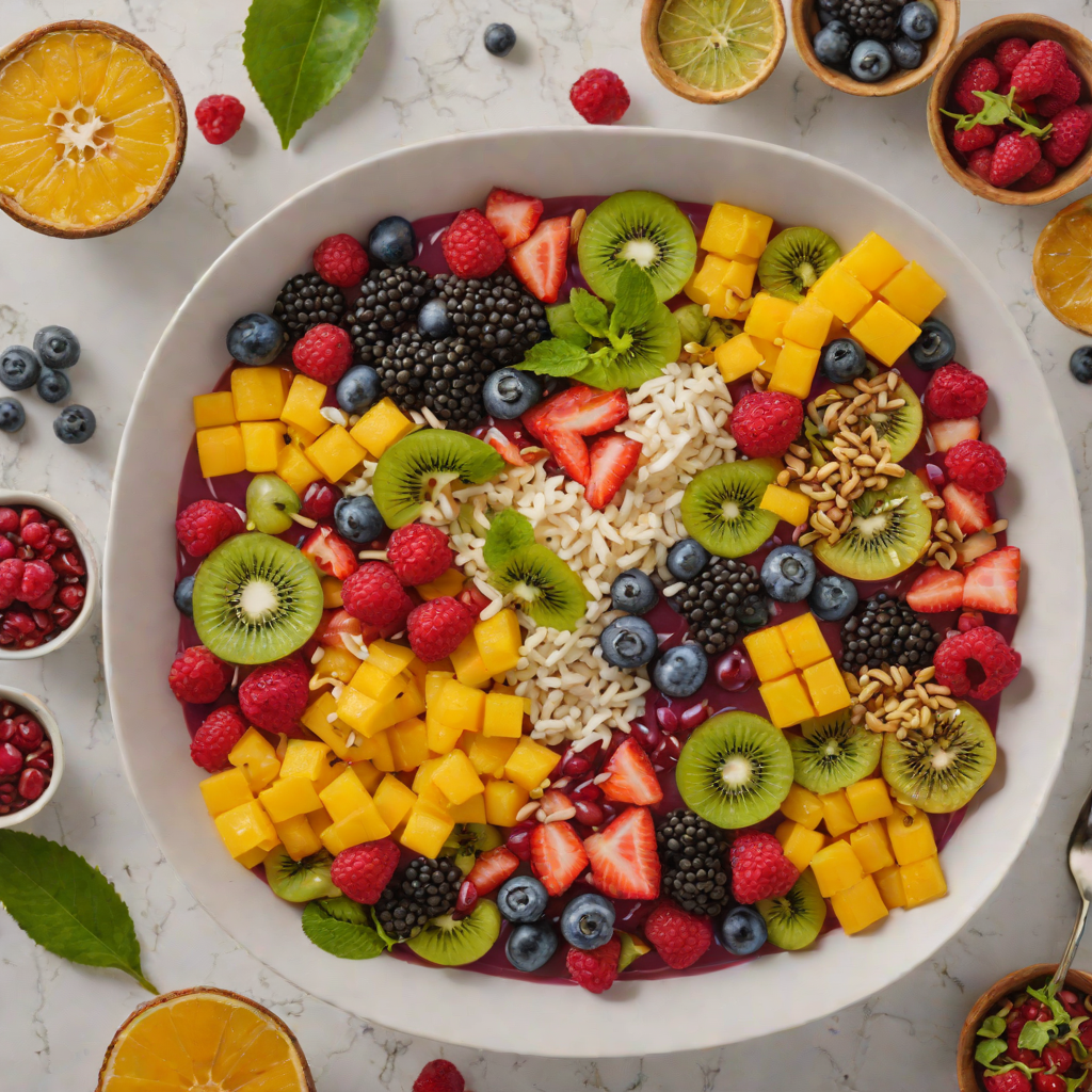 Açaí Bowl with Guaraná and Tropical Fruits