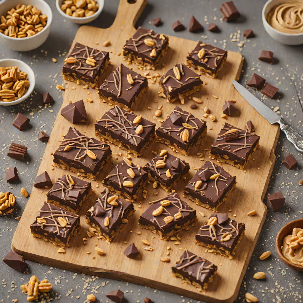 Browser Game-Inspired No-Bake Chocolate Peanut Butter Bars