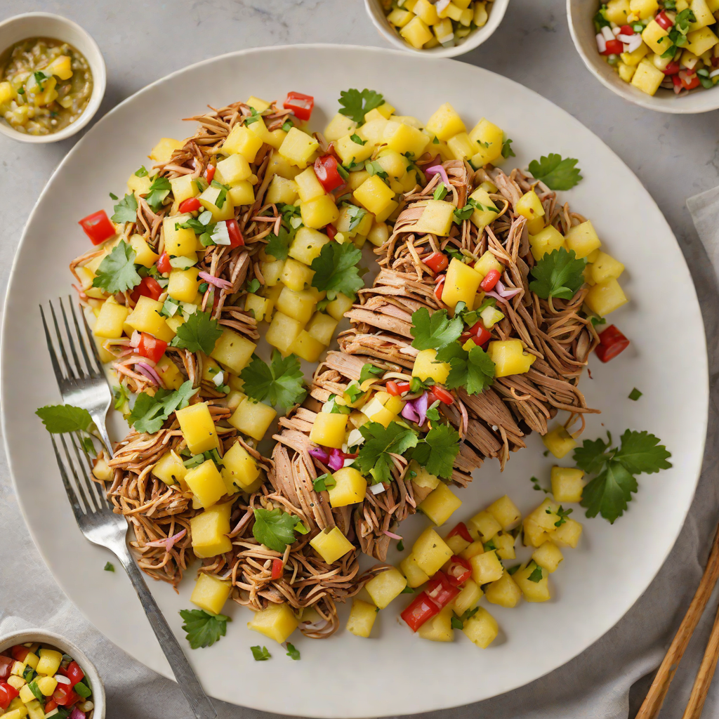 Caribbean-Spiced Slow Cooker Pulled Pork with Pineapple Salsa