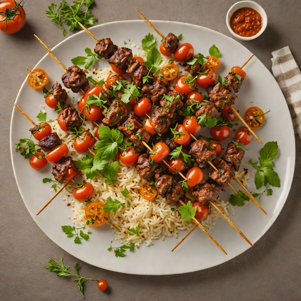 Charred Tomato and Cumin-Spiced Lamb Skewers