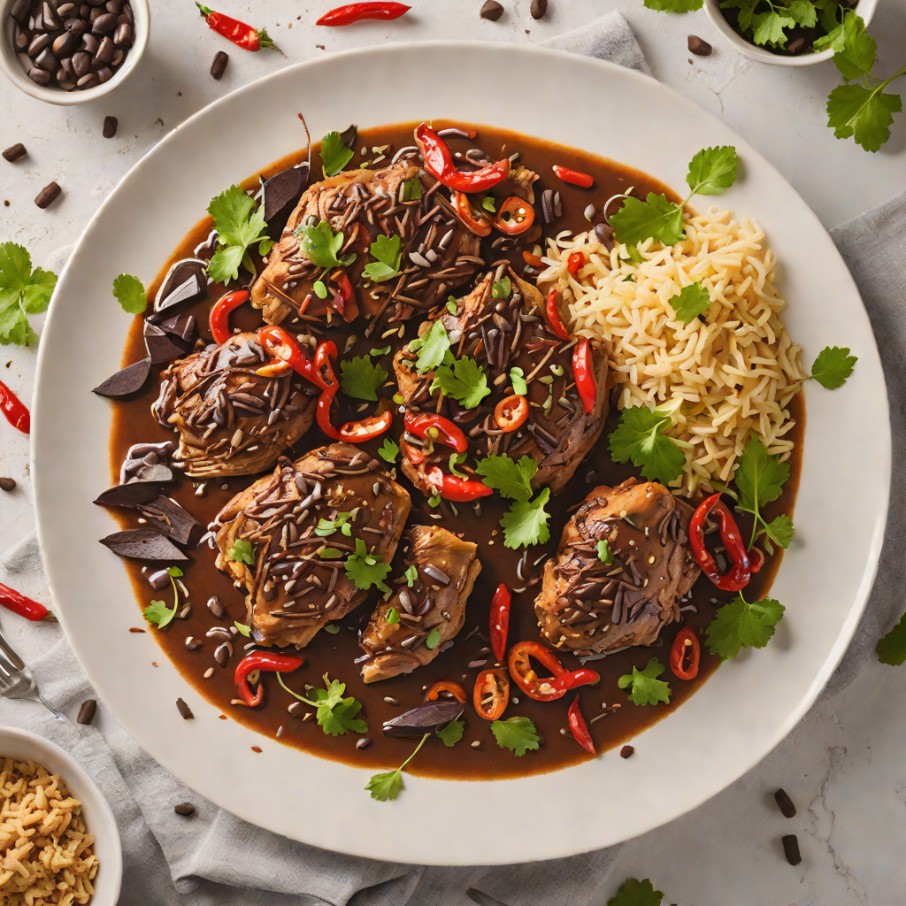 Slow Cooker Mole-Inspired Chicken with Dark Chocolate and Chilies