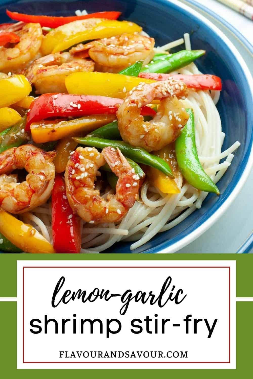Lemon-Garlic Shrimp Stir-Fry with Snap Peas and Bell Peppers