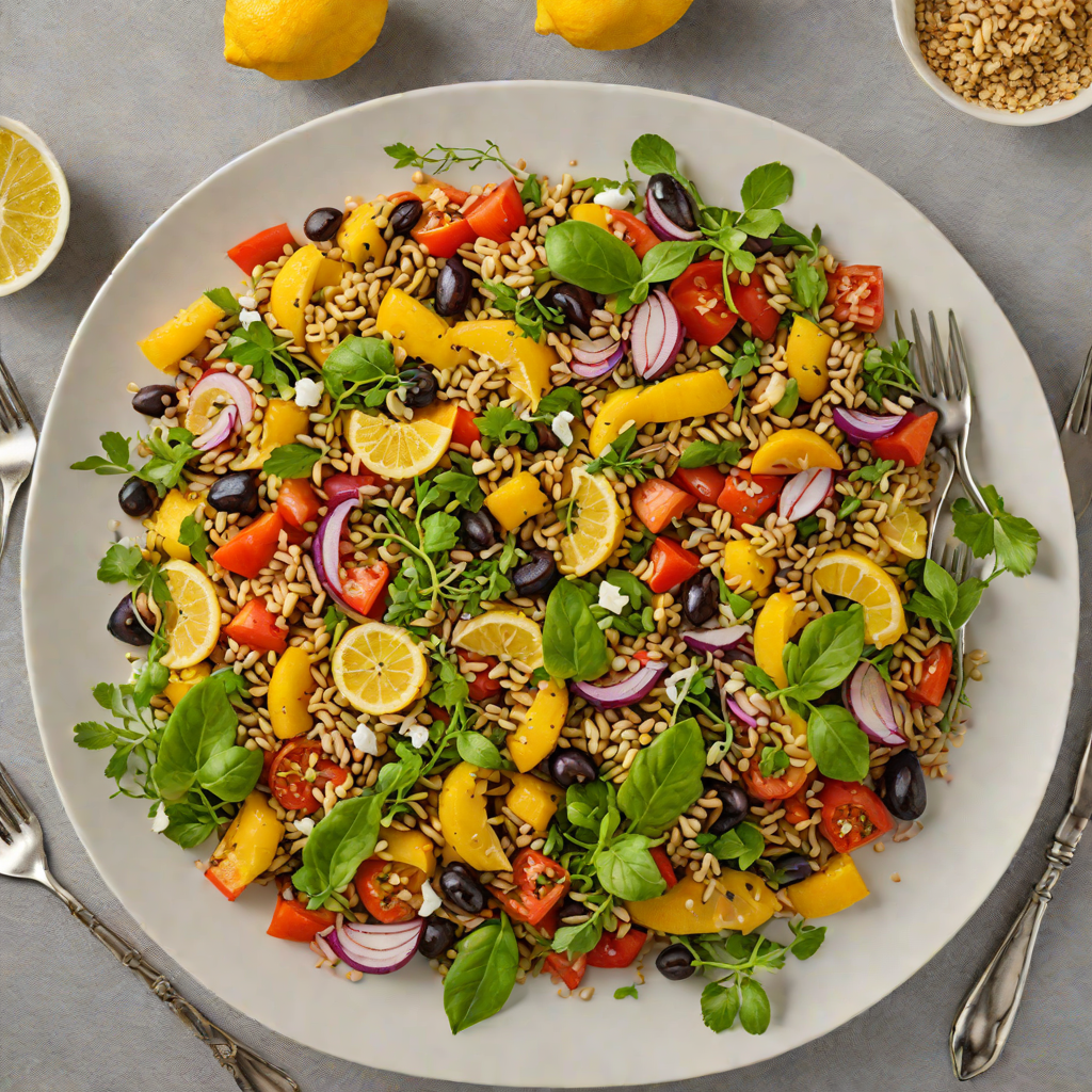Lemon-Thyme Roasted Vegetable Whole Grain Salad