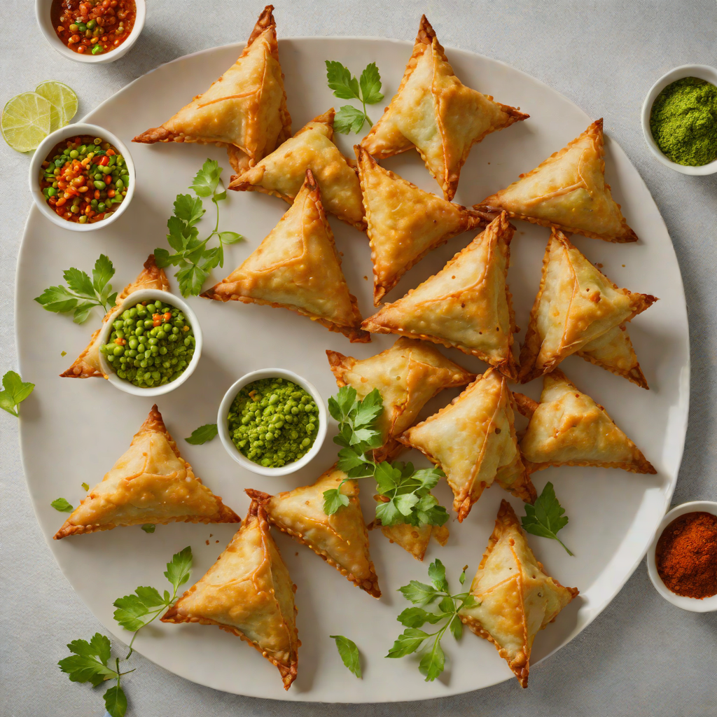 Crisped Potato and Pea Samosas with Gujarati Spices